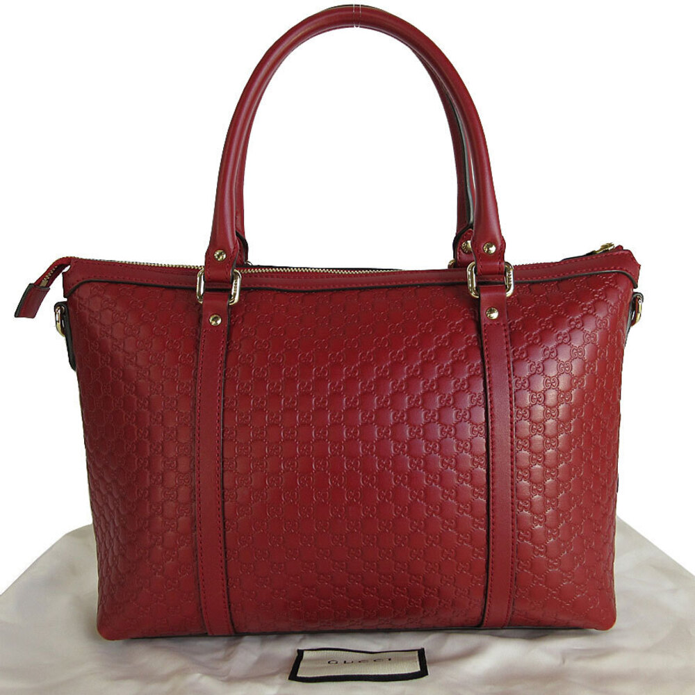Gucci Dark Red Shoulder Leather Bag ssima